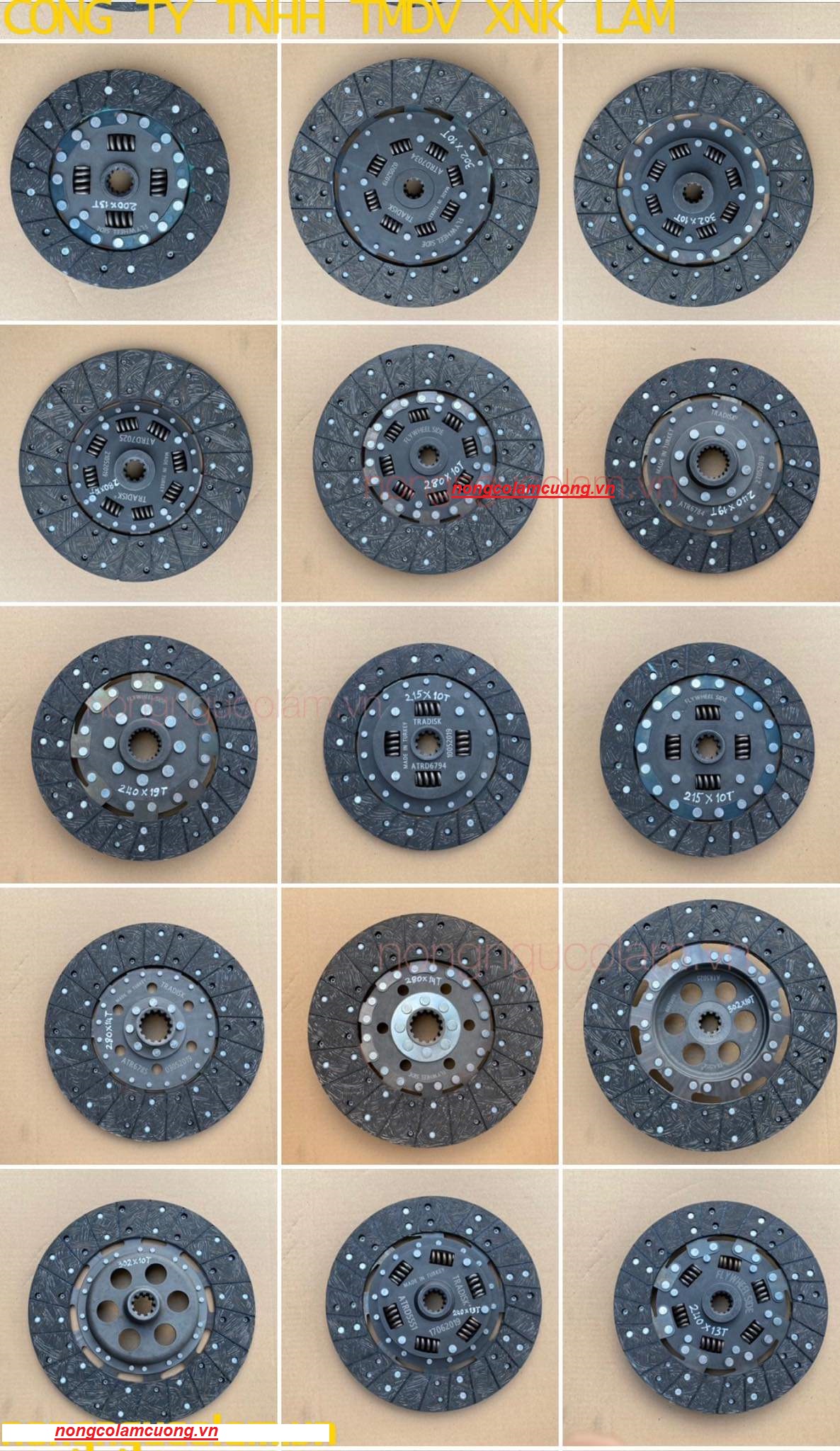 BỐ EMBRAYAGE  TRADISK -- MADE IN TURKEY